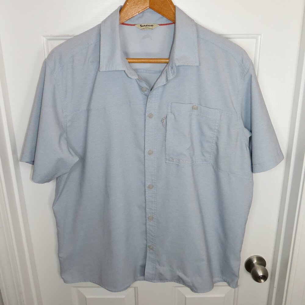 Simms Performance Fishing Button Down Short Sleev… - image 2